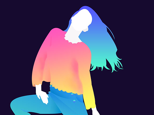 人物渐变练习（个人主页-ZMjQwMTkzMTY=） - 其他平面 - 站酷设计师Vicky_HZQ原创素材 - 站酷ZCOOL