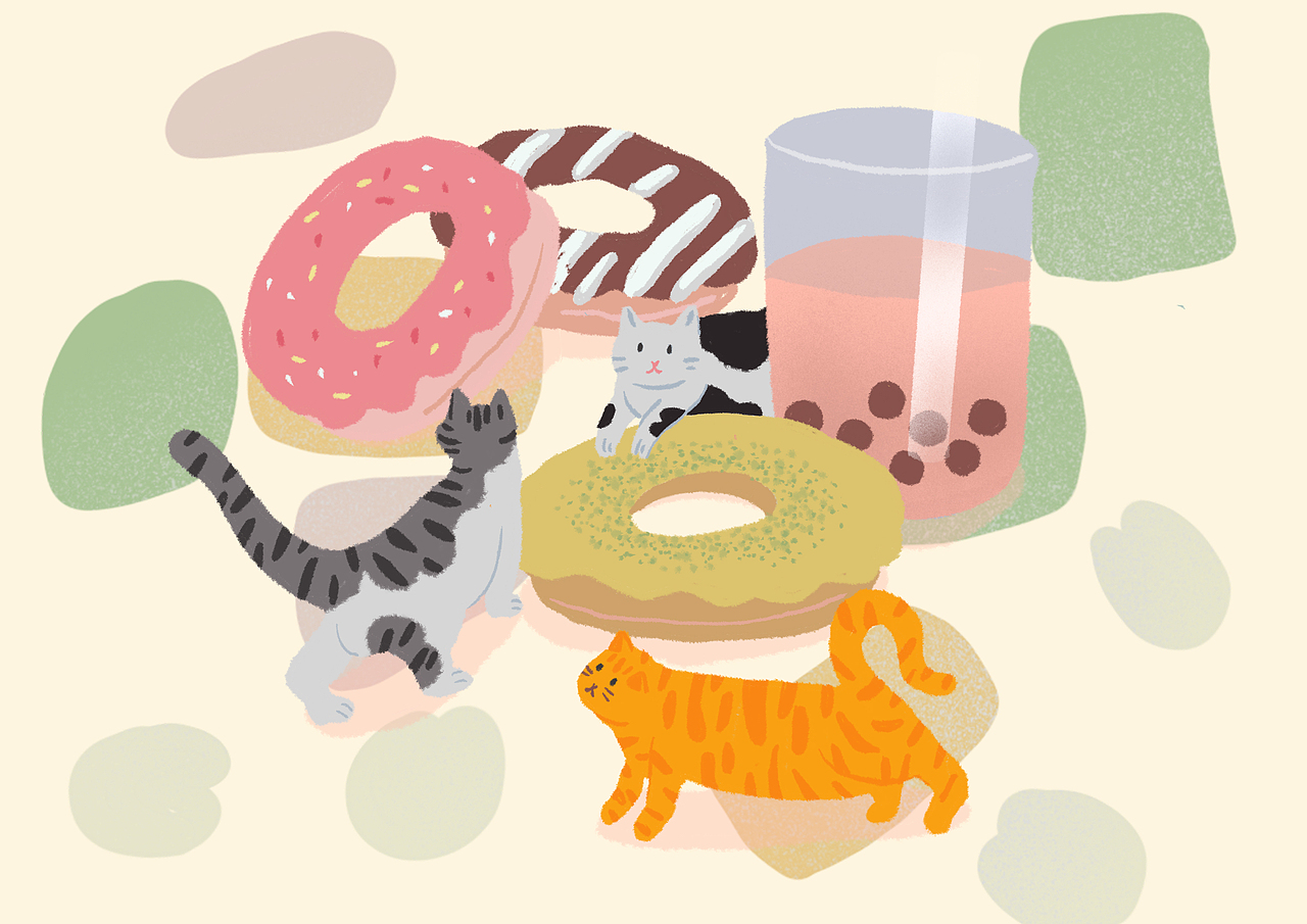可爱的小猫咪壁纸（图ZMjYzNDU2MTE2） - 艺术插画 - 站酷设计师猫柚子原创素材 - 站酷ZCOOL