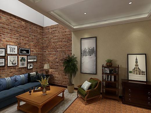 元叶盛美式风格效果图