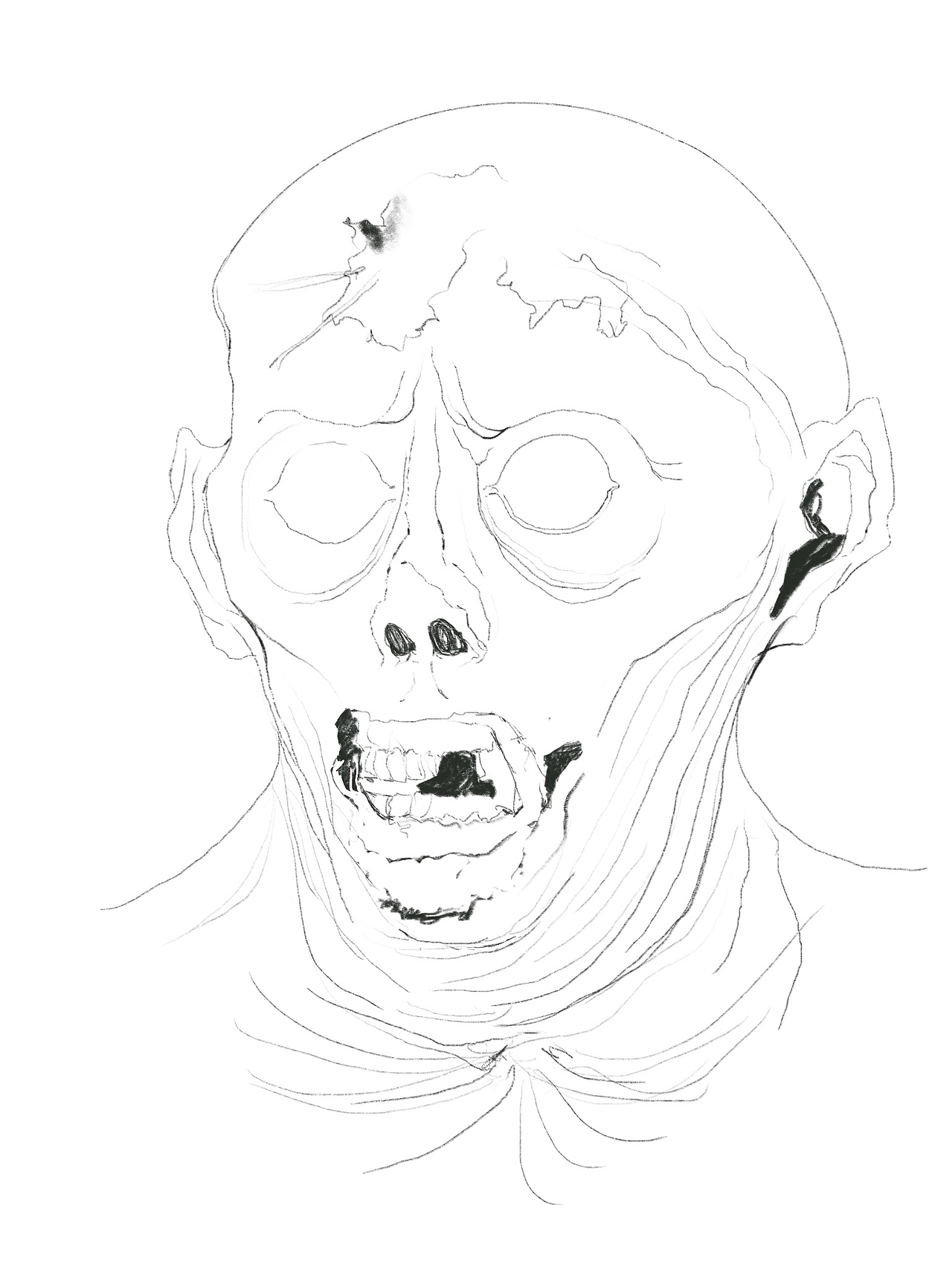 练习| 想象丧尸人物线稿