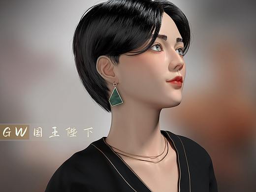 【练习】黑色短发女孩