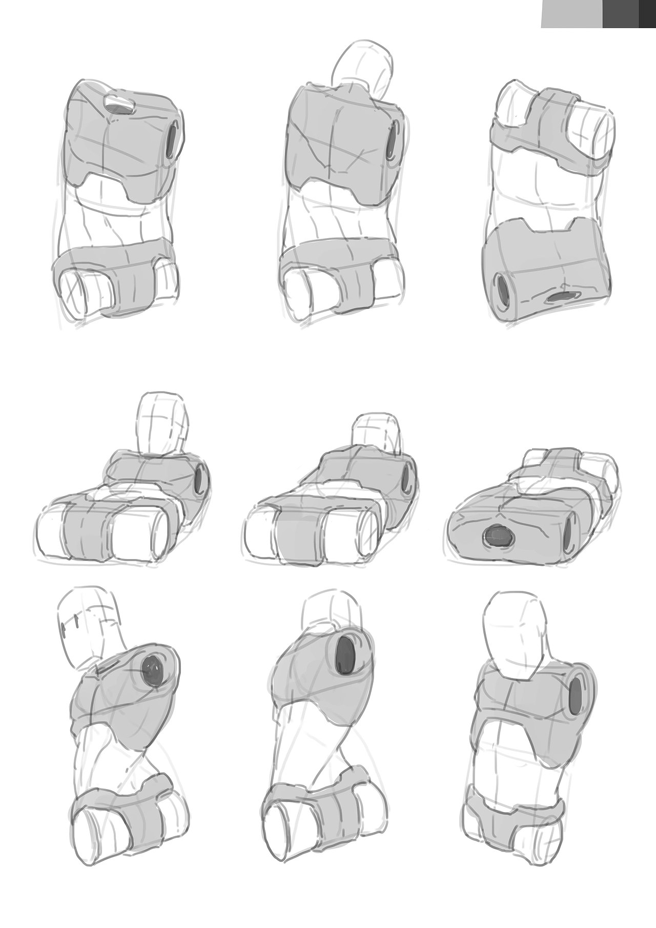 人体结构体块 练习1