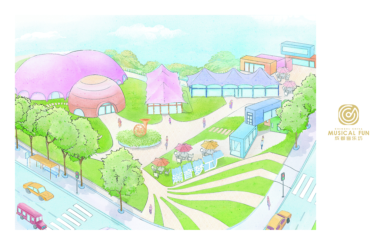 成都音乐坊系列插画 ——让世界听见成都的声音