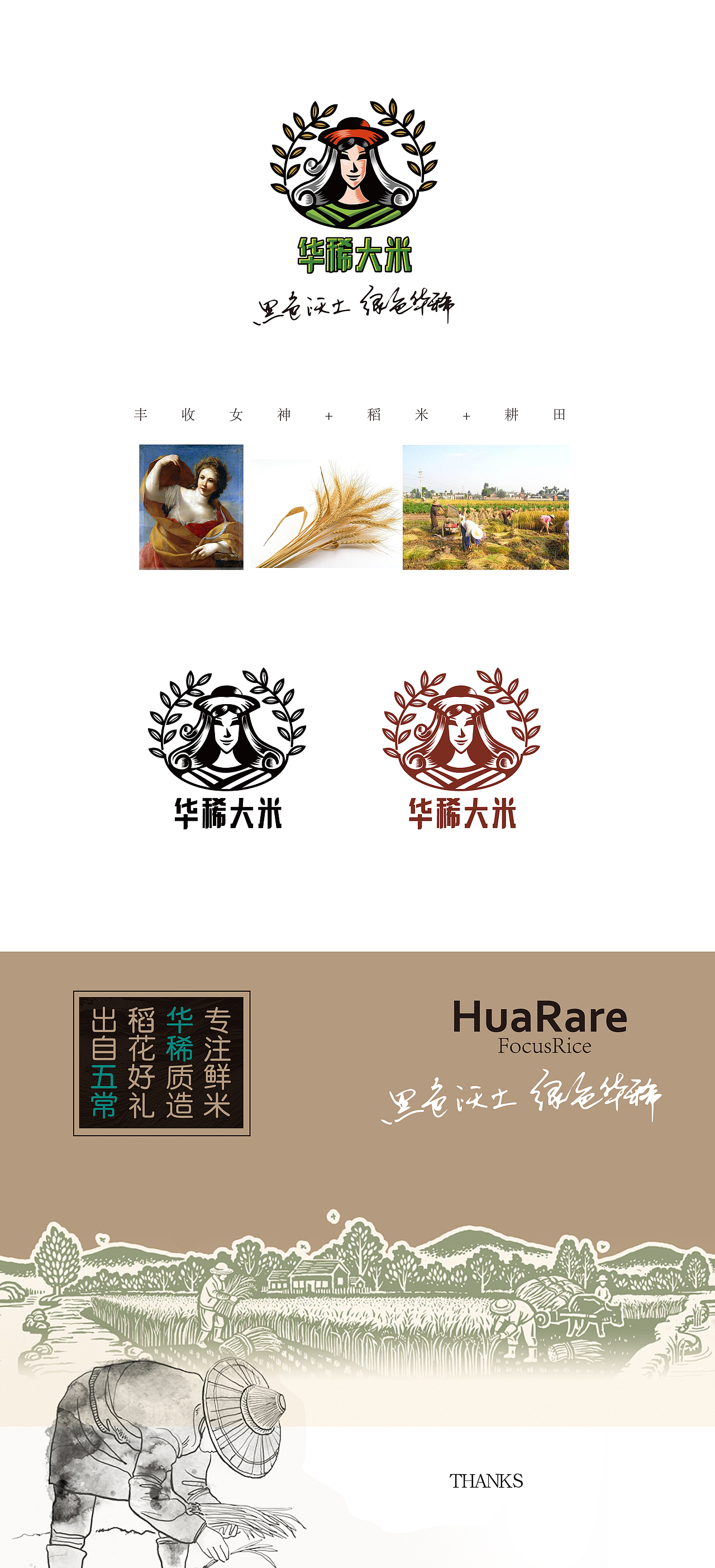 五常大米标志设计提案