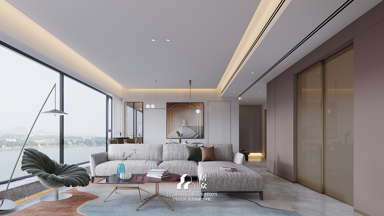 摩登空间丨远洋外滩壹号（图ZMjMyNDQ1OTU2） - 家装设计 - 站酷设计师居众长沙设计院原创素材 - 站酷ZCOOL