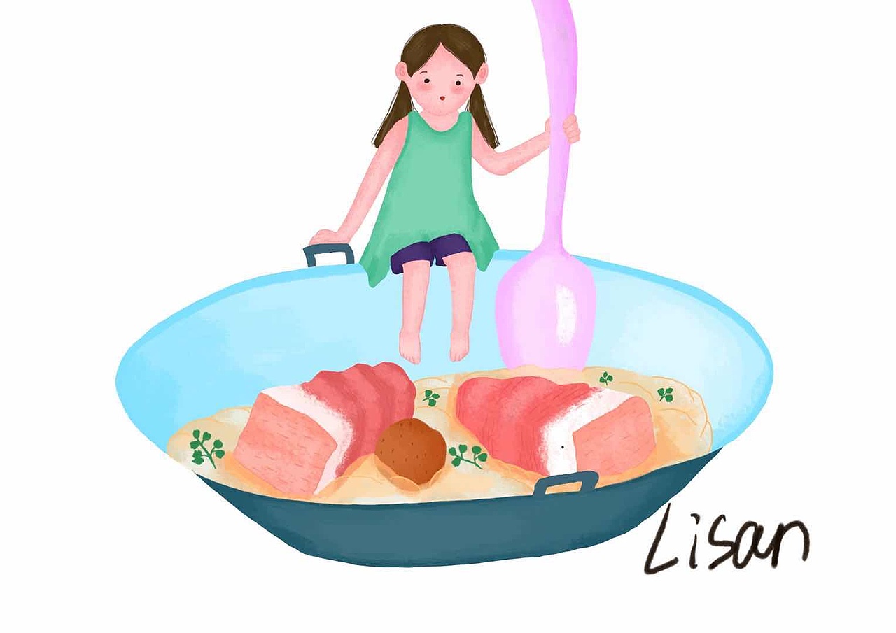 红烧肉（图ZMjIzNjcxNjU2） - 儿童插画 - 站酷设计师插画师Lisan原创素材 - 站酷ZCOOL