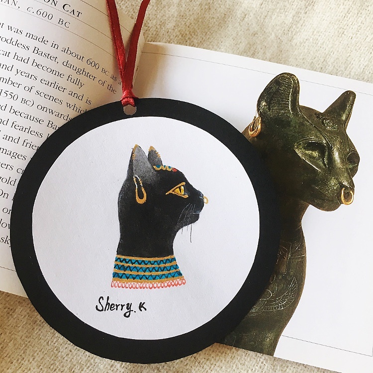 手绘猫咪书签|纯艺术|水彩|喵Sherry_K - 原创作