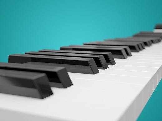 c4d oc渲染器 钢琴键动画 附工程文件