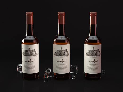 酒瓶 红酒 包装效果图 C4D渲染（个人主页-ZNTA4NTk1NzY=） - 海报 - 站酷设计师理想之光Design原创素材 - 站酷ZCOOL