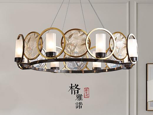 珐琅彩竹叶吊灯（个人主页-ZNTQzODA2MzY=） - 电商 - 站酷设计师影子乜原创素材 - 站酷ZCOOL