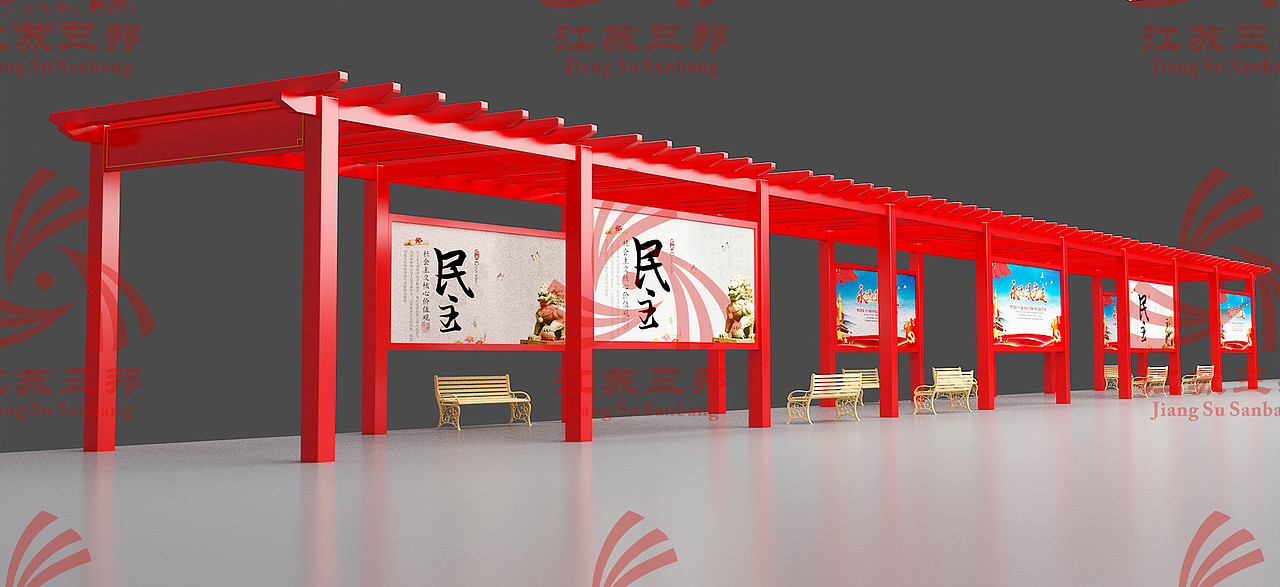 江苏生产厂家生产直销文化长廊、文化宣传栏（图ZMjAyMDc3NzMy） - 其他工业/产品 - 站酷设计师Z38743185原创素材 - 站酷ZCOOL