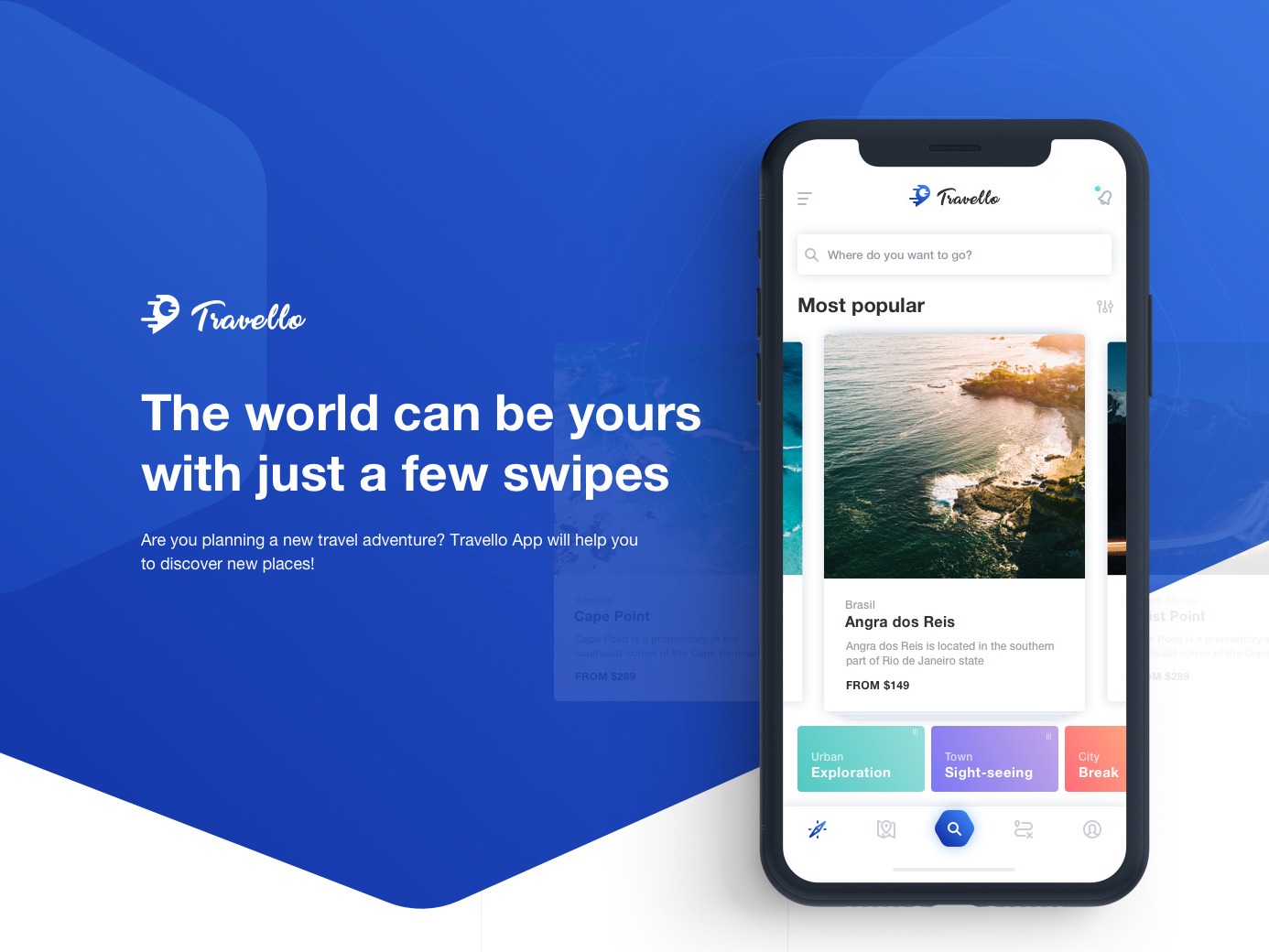 Travello App Concept - Plan a new travel adventur