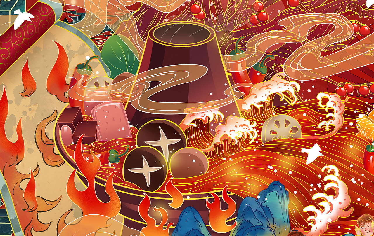 网站新年壁纸插画比赛图（图ZMjQ2NzM5Nzk2） - 商业插画 - 站酷设计师舟亢兮原创素材 - 站酷ZCOOL
