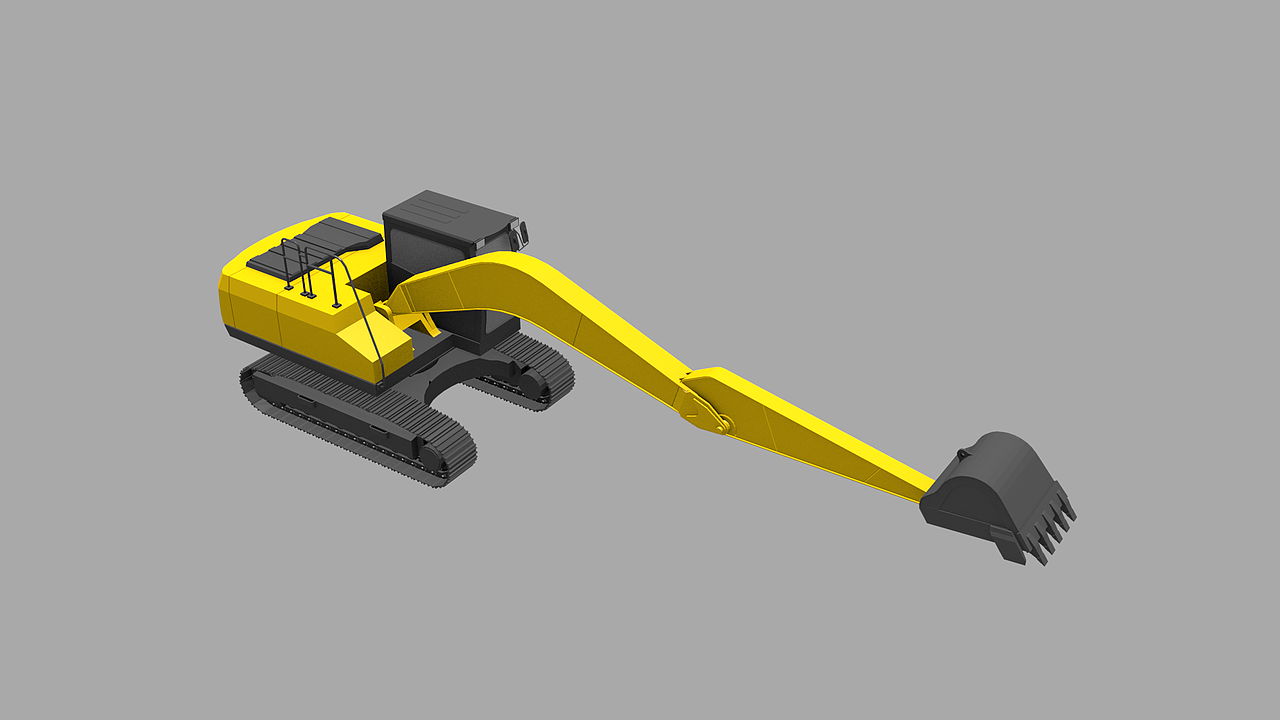 挖掘机三维模型三一版