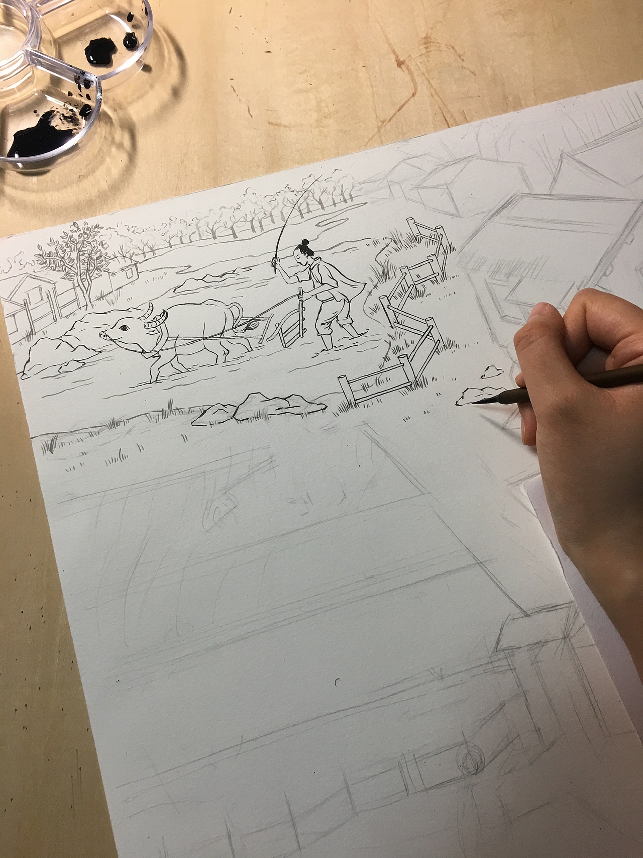 【桃花源记】插画系列