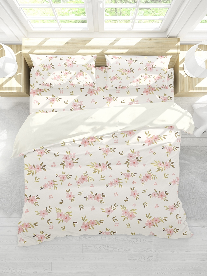 水彩小碎花四方连续印花设计