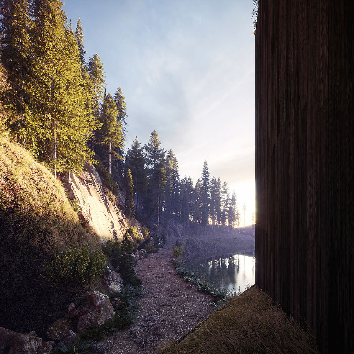 ZINGVR全CGI作品：阿尔卑斯小屋（图ZMjI4Mzc2ODg0） - 建筑设计 - 站酷设计师ZINGVR原创素材 - 站酷ZCOOL