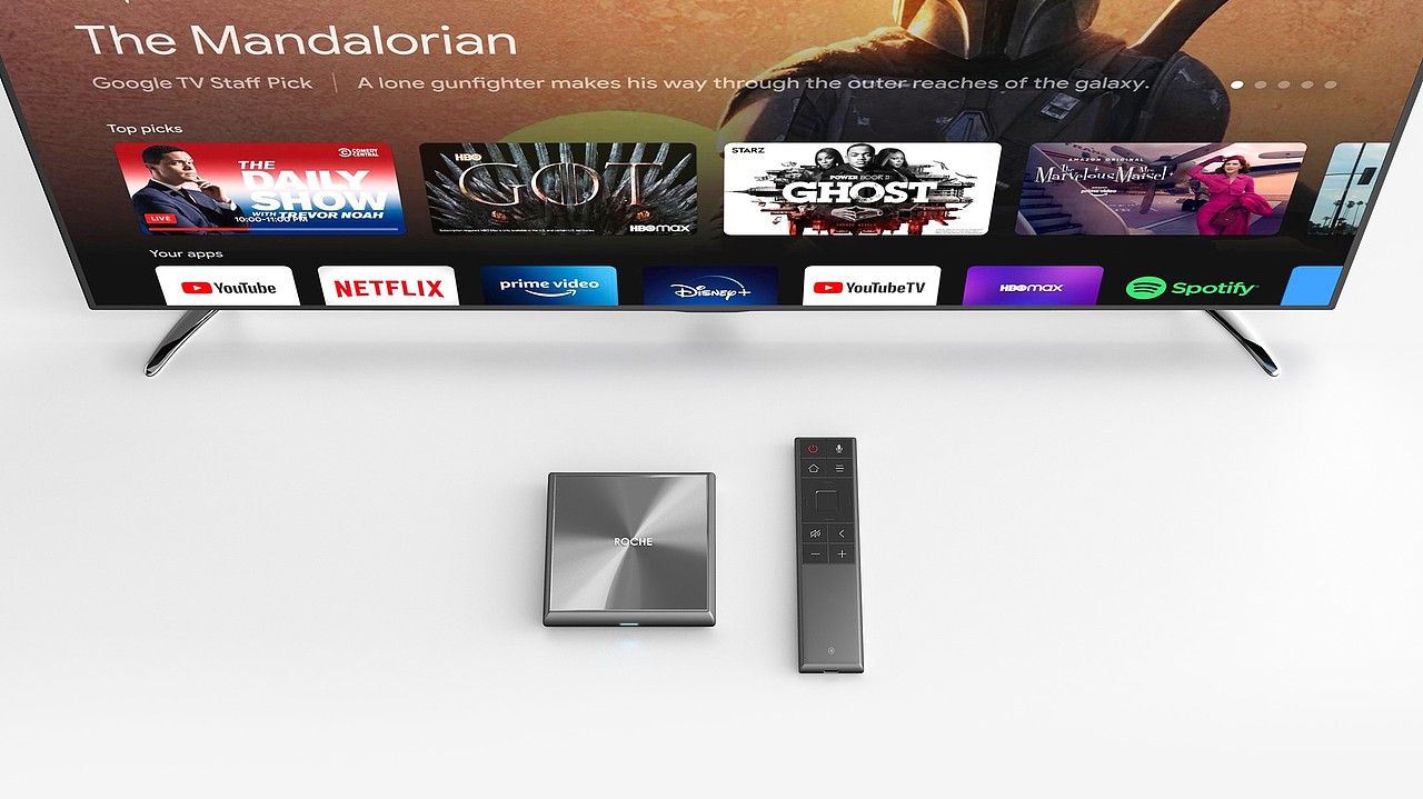 ROCHE 电视盒子与遥控器（图ZMjY2MzYxMjg4） - 电子产品 - 站酷设计师大何大原创素材 - 站酷ZCOOL