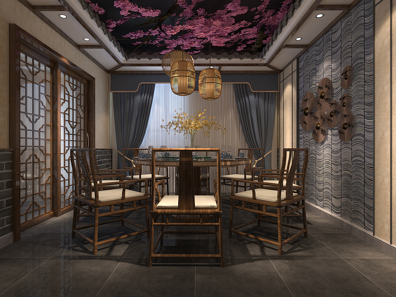 中式风格餐厅饭店的设计 陈超（图ZMTg4NDgzODA0） - 家装设计 - 站酷设计师陈超设计原创素材 - 站酷ZCOOL