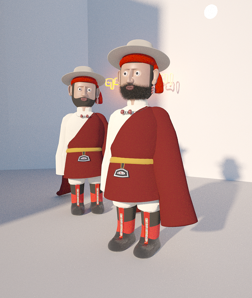 3d艺术卡通康巴汉子