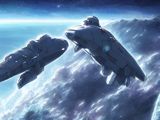 #AI创作实验室#宇宙战舰，背后是地球，（个人主页-ZNjI5MDUxMjQ=） - AI作品 - 站酷设计师千针石林原创素材 - 站酷ZCOOL