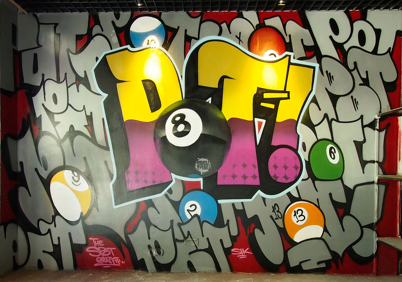 珠海涂鸦 【雾点原创涂鸦】 海南泅渡台球俱乐部