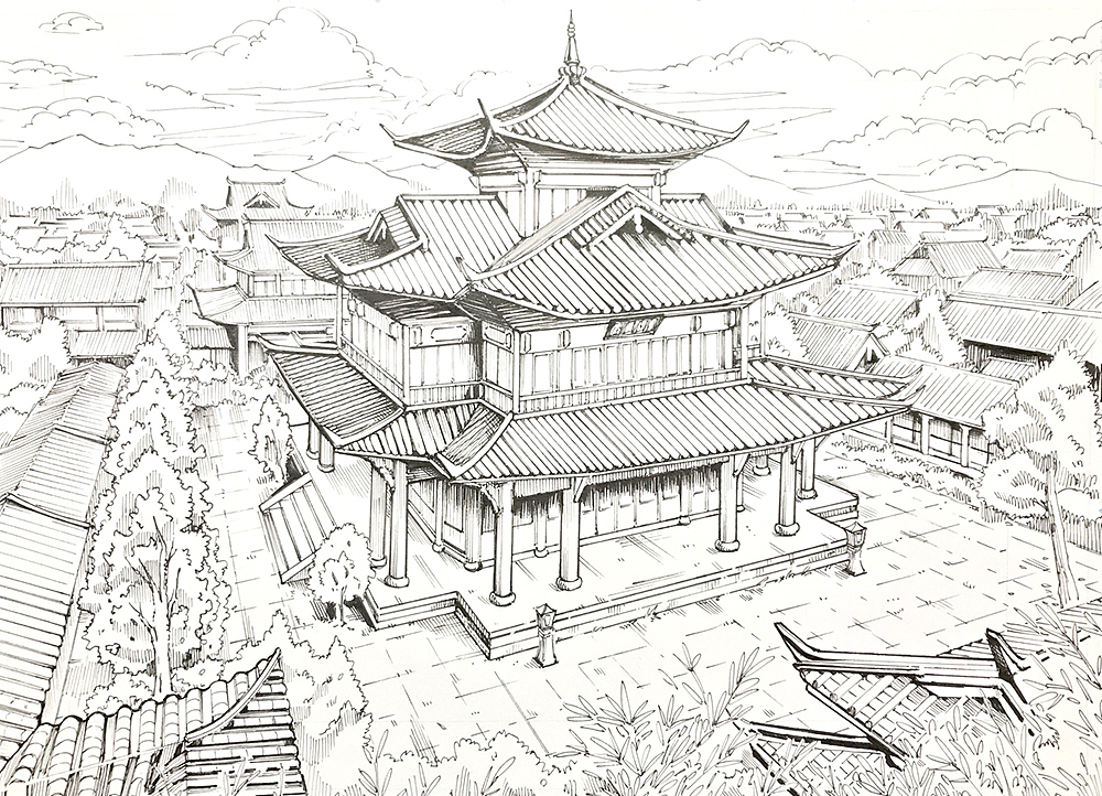 手绘练习-漫画场景篇