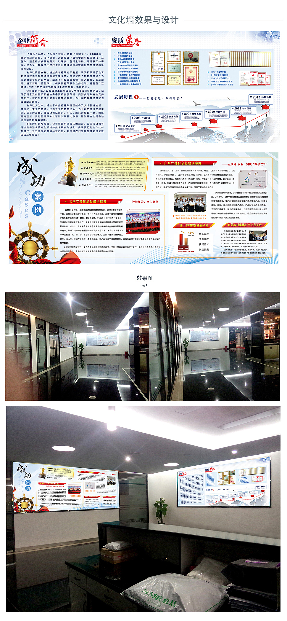 【成功案例】政府软件公司文化墙/宣传栏设计 VI应用设计分析理念（图ZNDk4MTg5NjQ=） - 品牌 - 站酷设计师少MEI原创素材 - 站酷ZCOOL