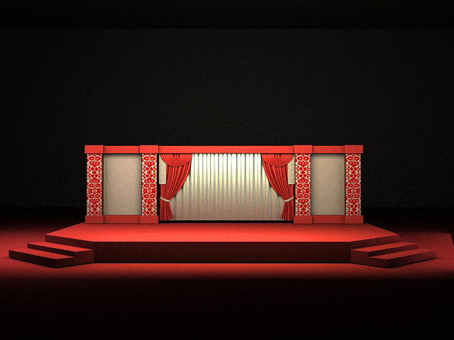 舞美设计——中国风(红色)|空间|舞台美术|s_water_原创作品-站酷