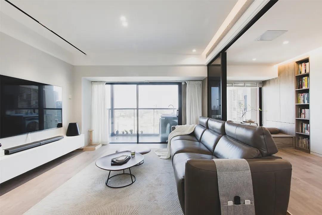 112㎡三居改四居,落地窗+半开放式书房,温馨有格调!