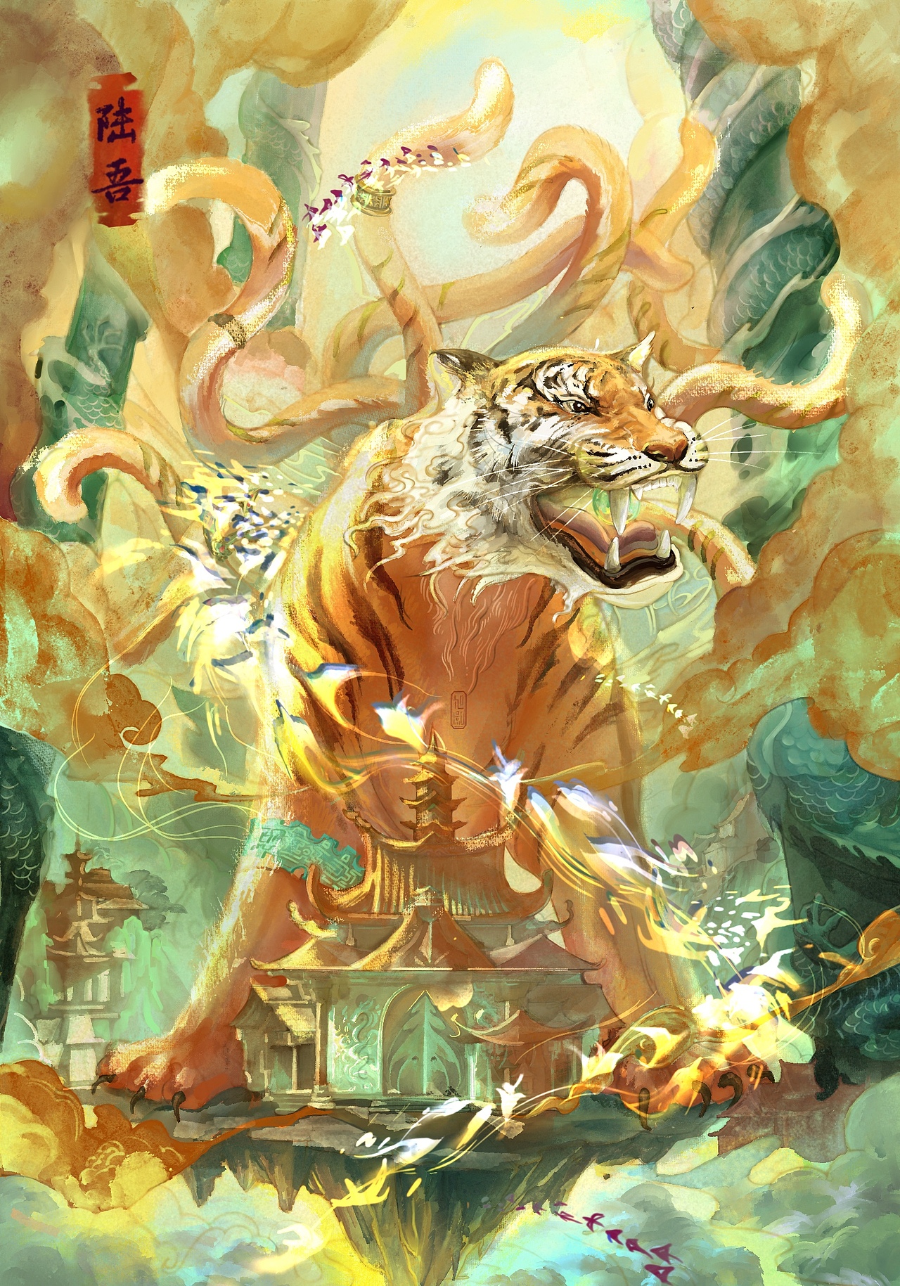 山海经神兽—陆吾关注私信版权重庆/设计爱好者/45天前/3浏览鱼鱼小人