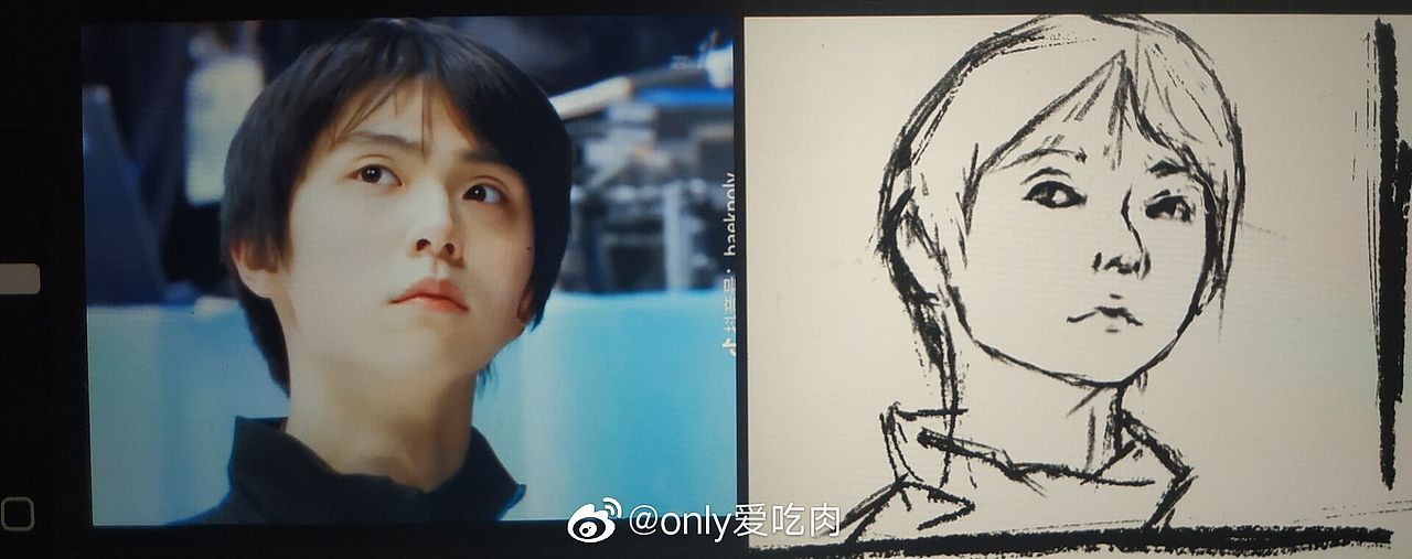 厚涂，羽生结弦（图ZMjkwNTgzNzA4） - 创作习作 - 站酷设计师only爱吃肉原创素材 - 站酷ZCOOL