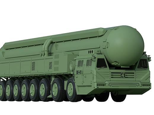 C4D教程：制作国庆阅兵大真理“东风-41洲际导弹”