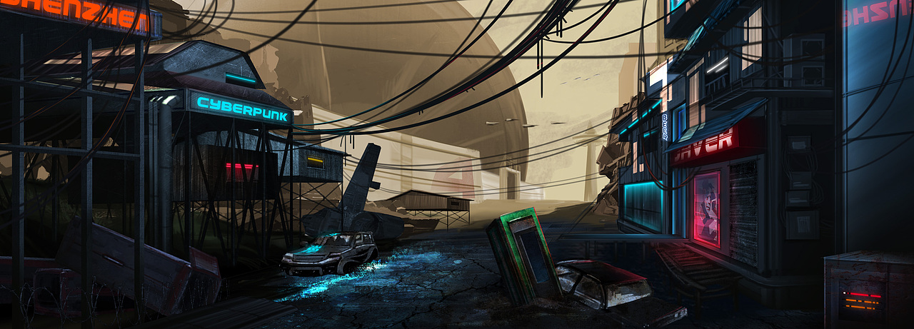 赛博朋克/废土（图ZMjU5NjM4MjY0） - 概念设定 - 站酷设计师龙卷LONGJUAN原创素材 - 站酷ZCOOL