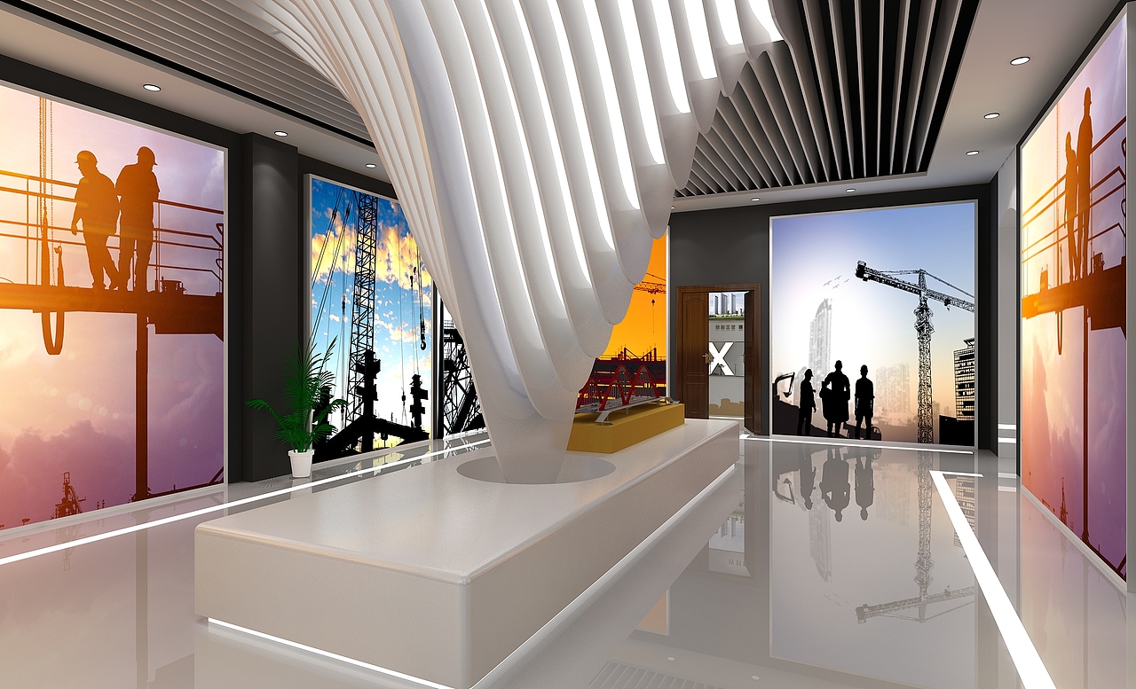 房地产企业展厅（图ZMjEyNjA4NzIw） - 展陈设计 - 站酷设计师新风尚设计原创素材 - 站酷ZCOOL