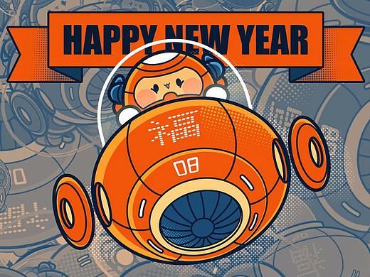 新年插画-牛气冲天