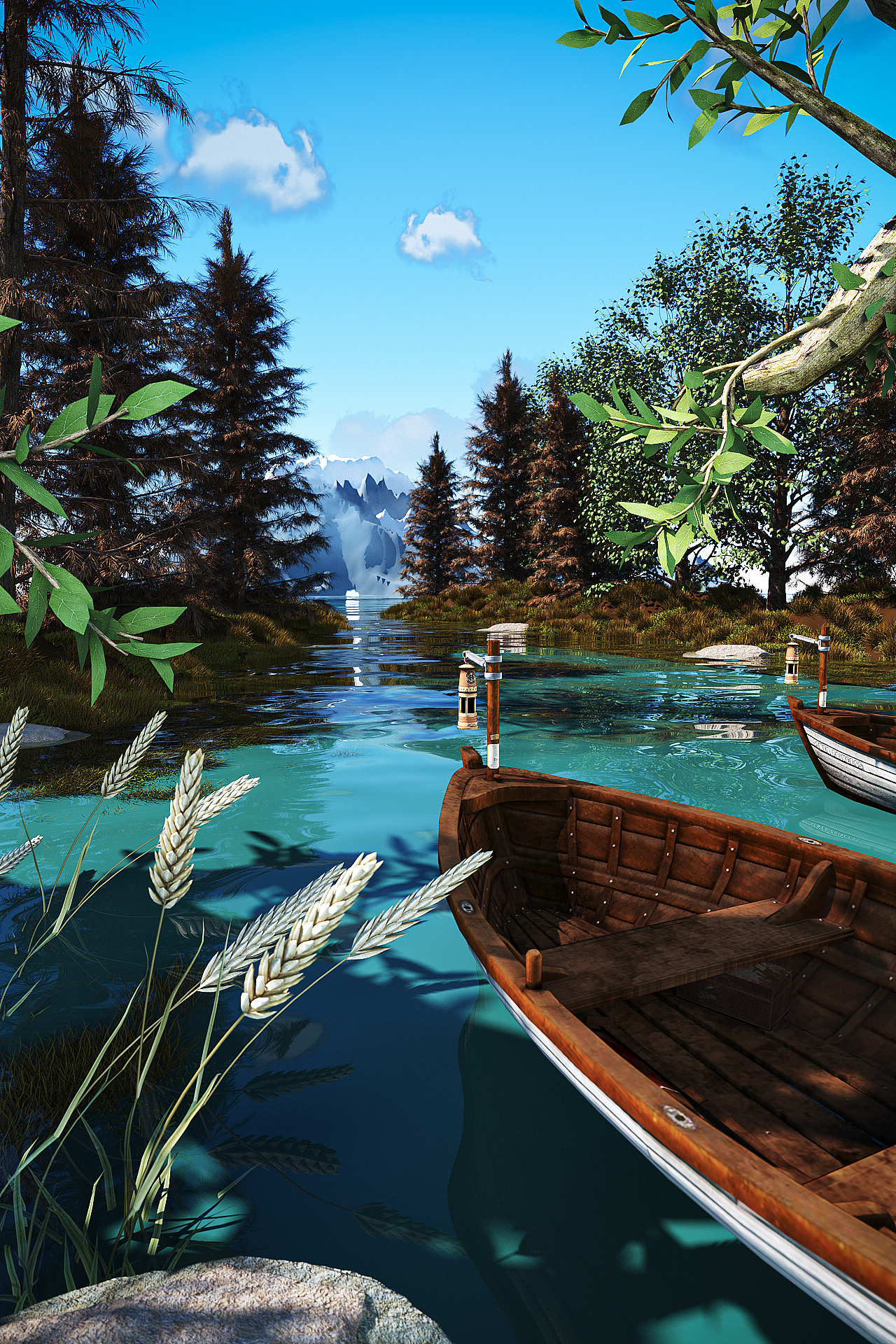 场景渲染森林阿凡达自然写实场景创作时间2021/06/29效果图13添加表情