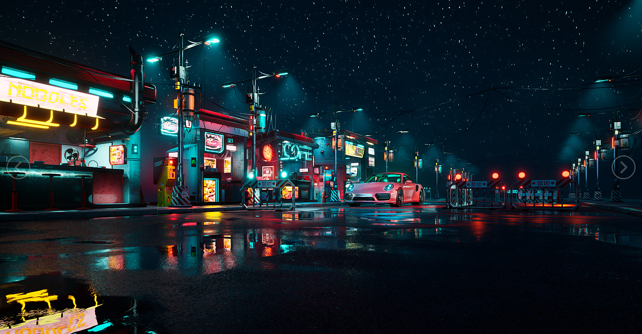 UE4赛博朋克街道