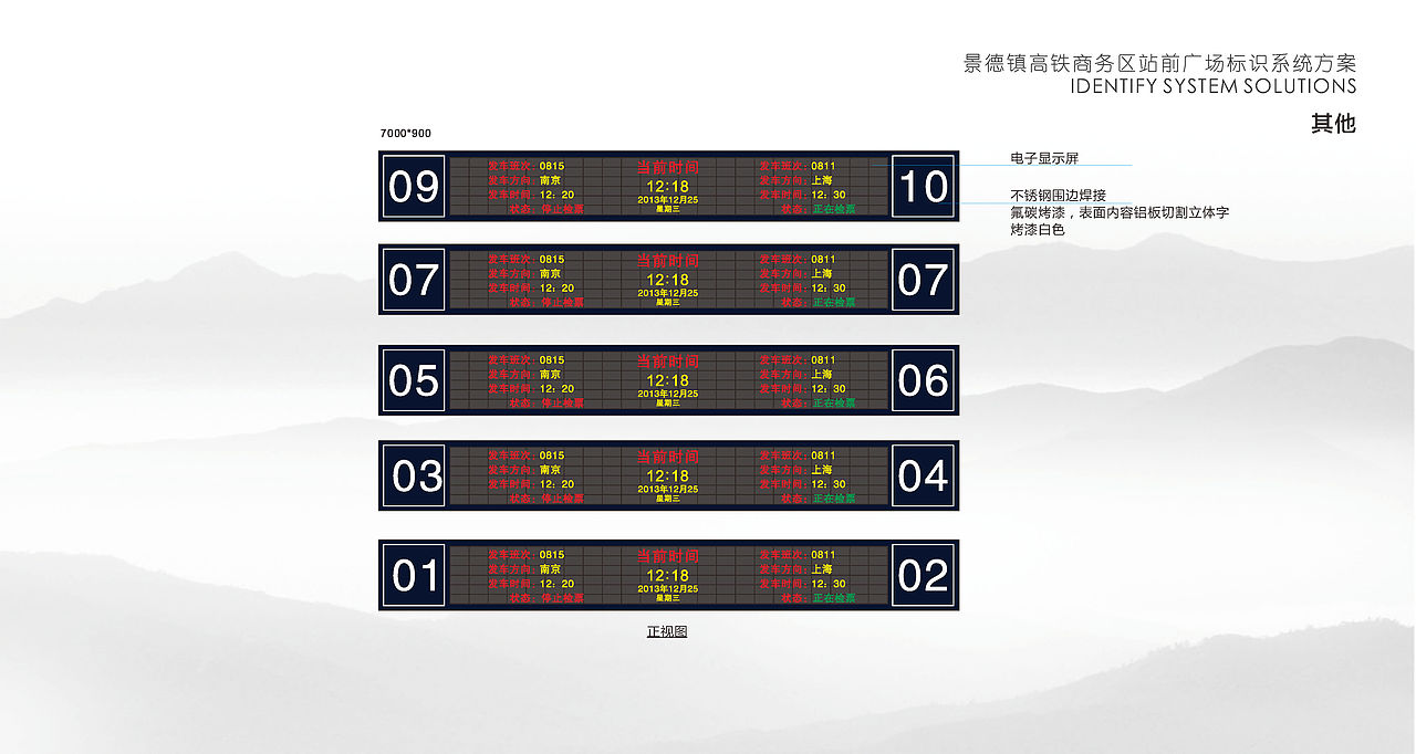 江西景德镇高铁北站导视系统提案