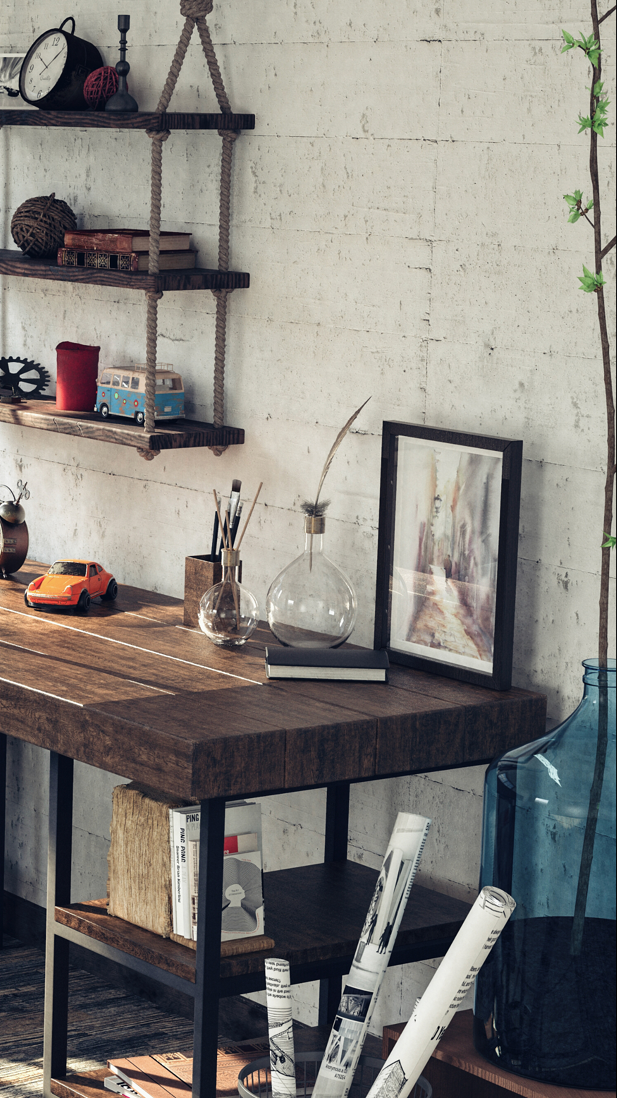 keyshot9复古场景渲染