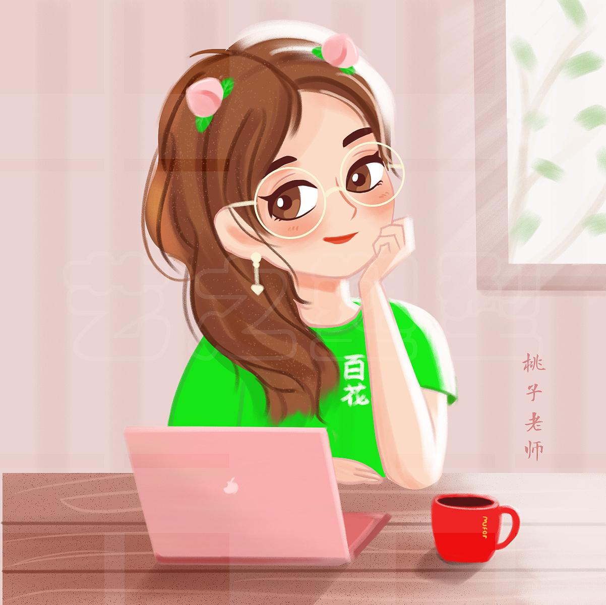 人物头像插画(小清新)