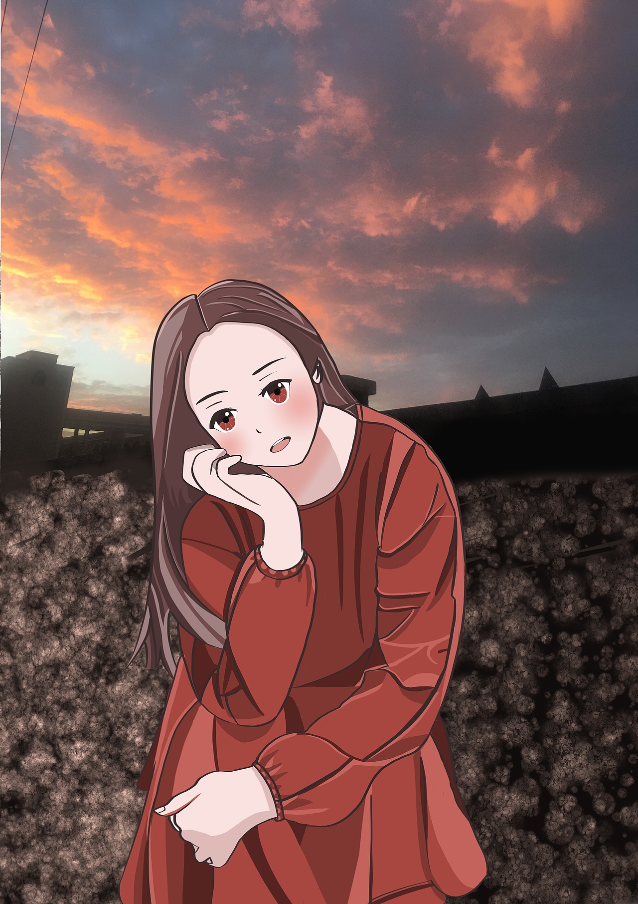 平涂照片转插画