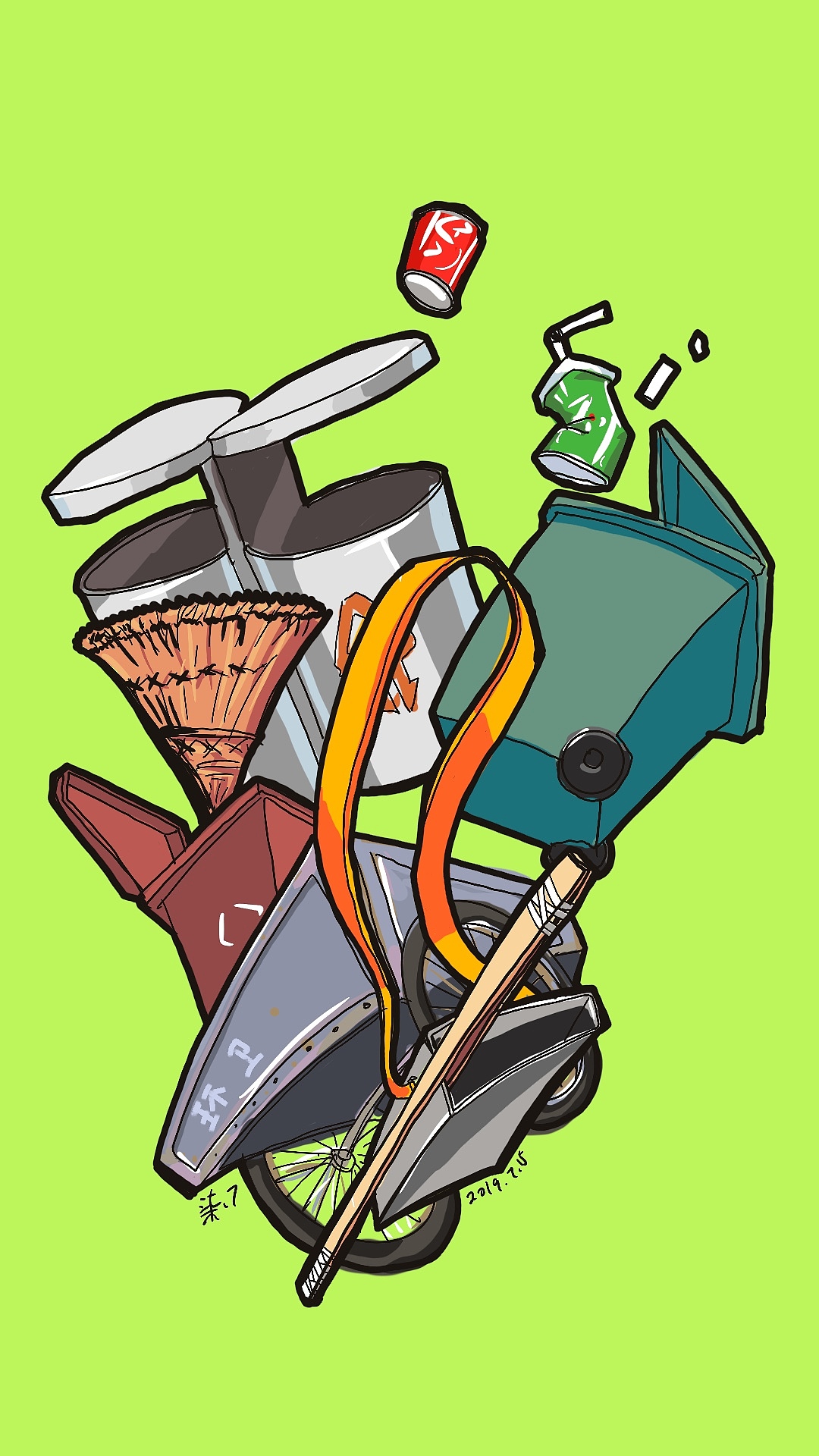 Jobs系列插画第一季合集（图ZMTY5OTg3OTQ0） - 新锐潮流插画 - 站酷设计师柒点7原创素材 - 站酷ZCOOL