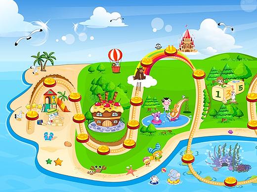 游戏闯地图插画