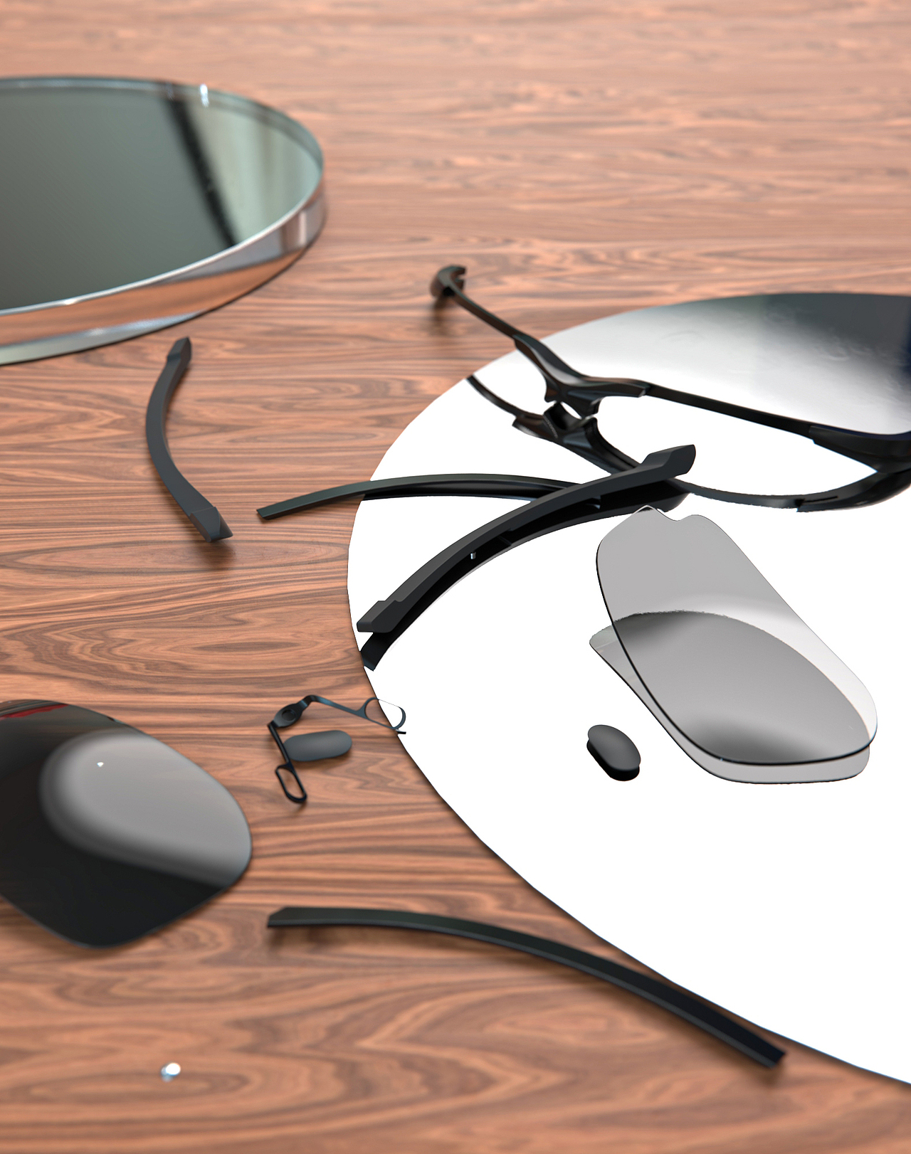 太阳镜建模渲染