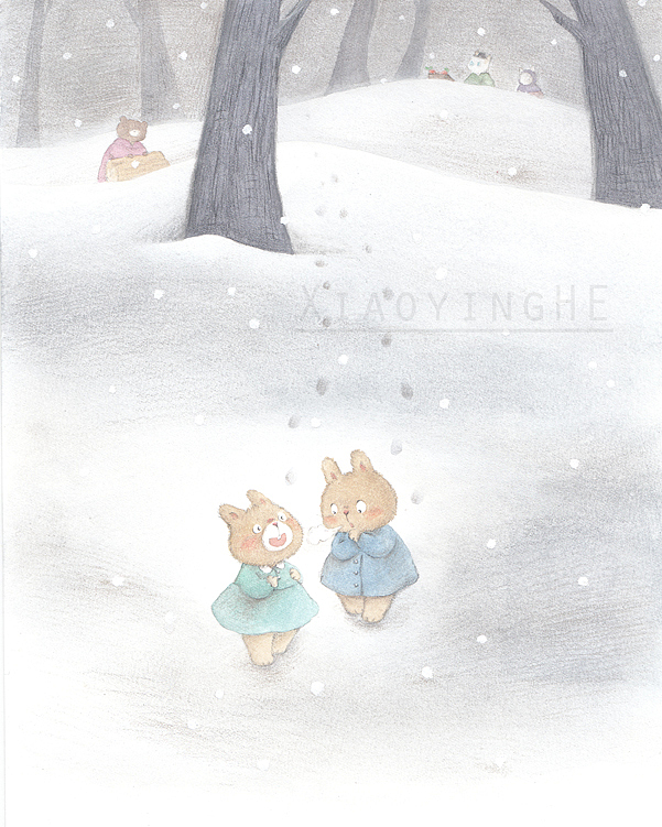 最冷的一天（图ZMTgwMjUzMzE2） - 儿童插画 - 站酷设计师WendyHe1117原创素材 - 站酷ZCOOL