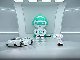 清洗機三維動畫