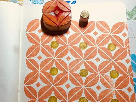 橡皮四方连续图案 