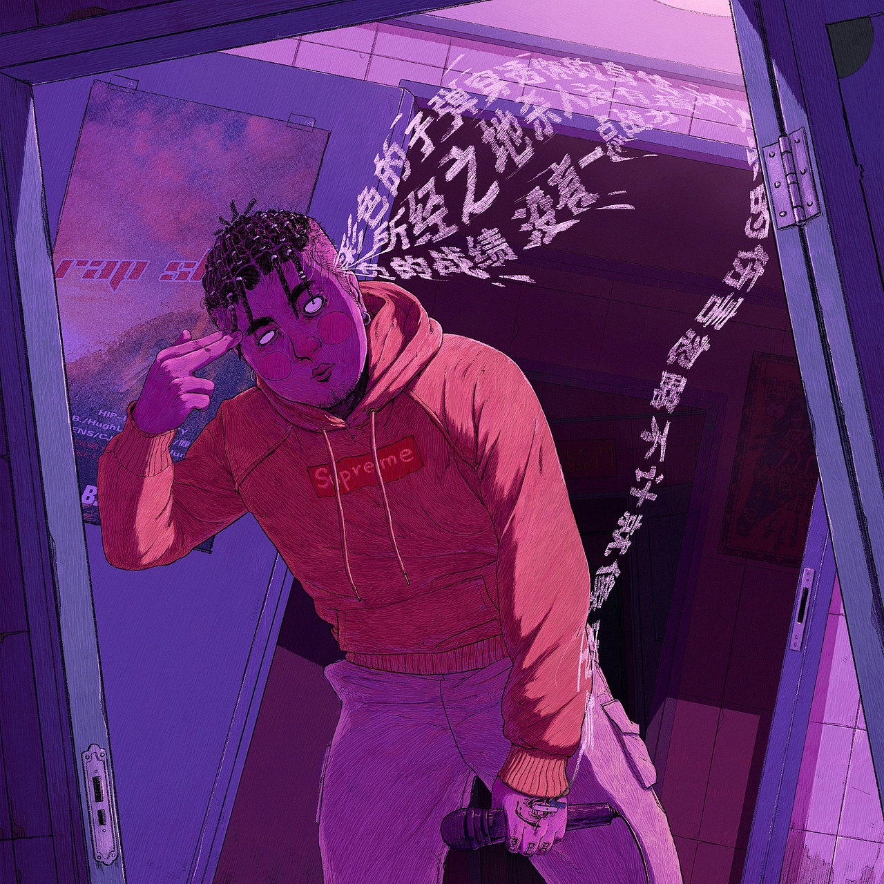 年轻人与门（图ZMjkxNDA3MDM2） - 艺术插画 - 站酷设计师好心屁民祁先生原创素材 - 站酷ZCOOL