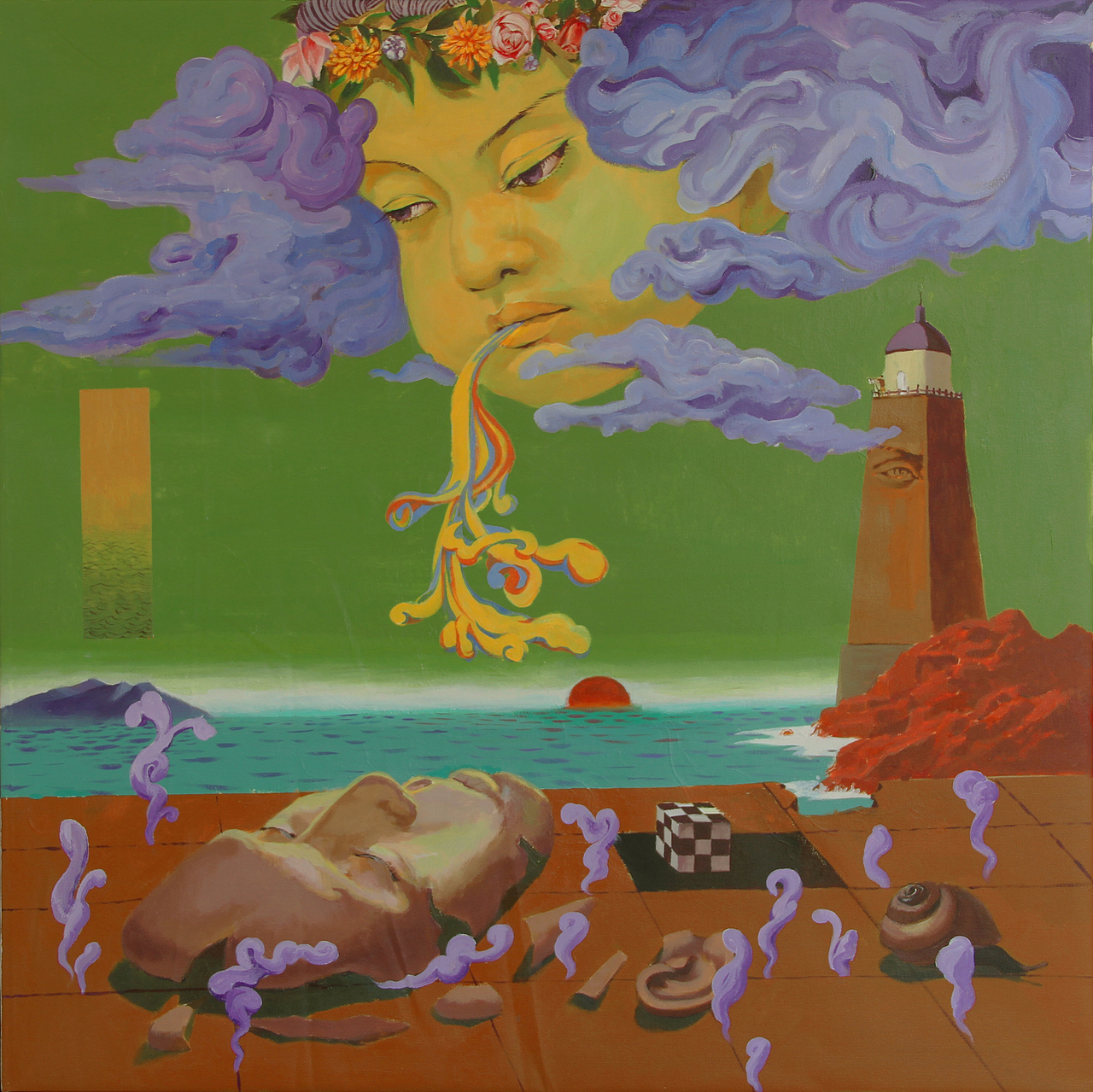 《灯塔》 创作 布面丙烯（图ZMTI0OTYzMjIw） - 绘画 - 站酷设计师weijk028原创素材 - 站酷ZCOOL